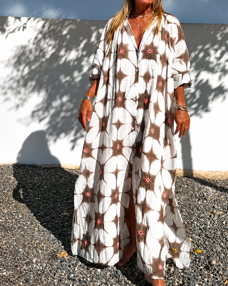 Women's Spring and Summer Fashion Side-Slit Dress