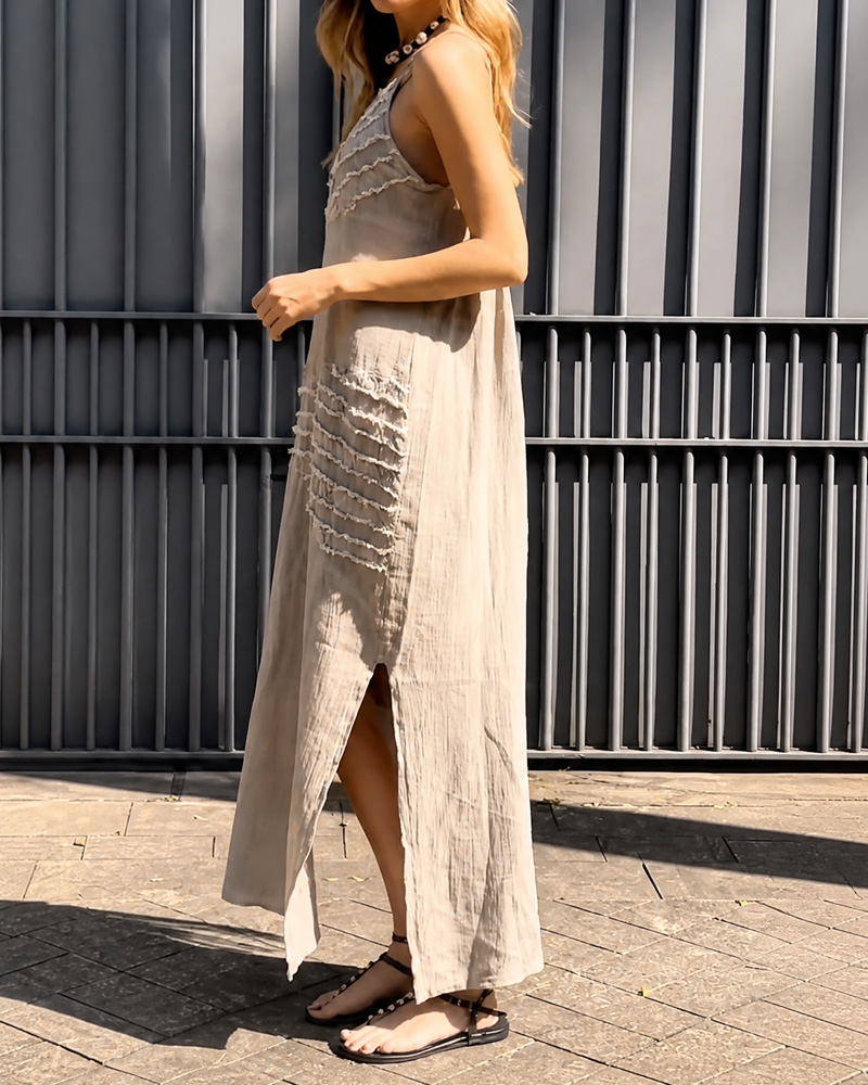 Women's Spring and Summer Fashion Linen Dress