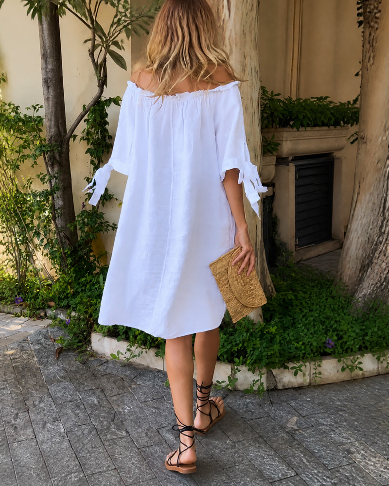 Women's Spring and Summer Fashionable and Comfortable Linen Dress
