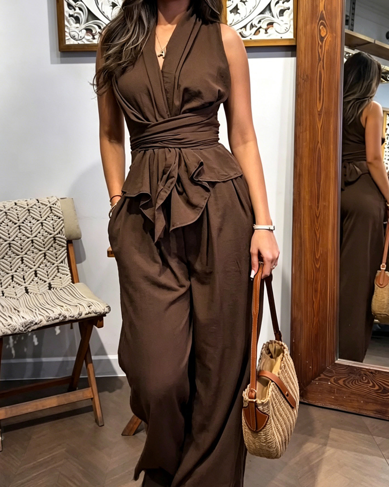 Women's Spring and Summer Fashionable and Comfortable Two-Piece Set of Tops and Pants