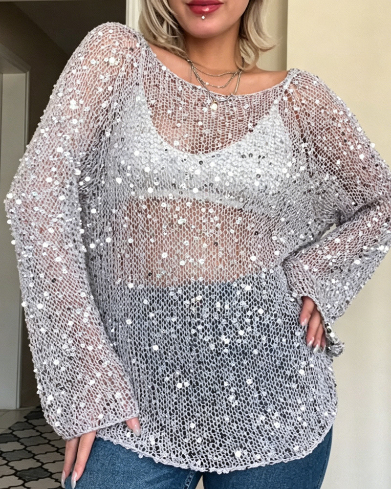 Women's Spring and Summer Fashionable and Comfortable Sequin Cover-up