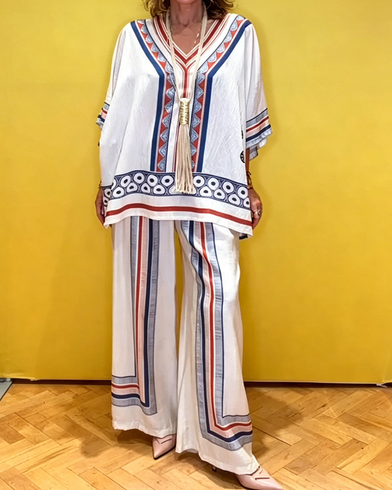 Women's Spring and Summer Fashionable and Comfortable Two-Piece Set of Tops and Pants