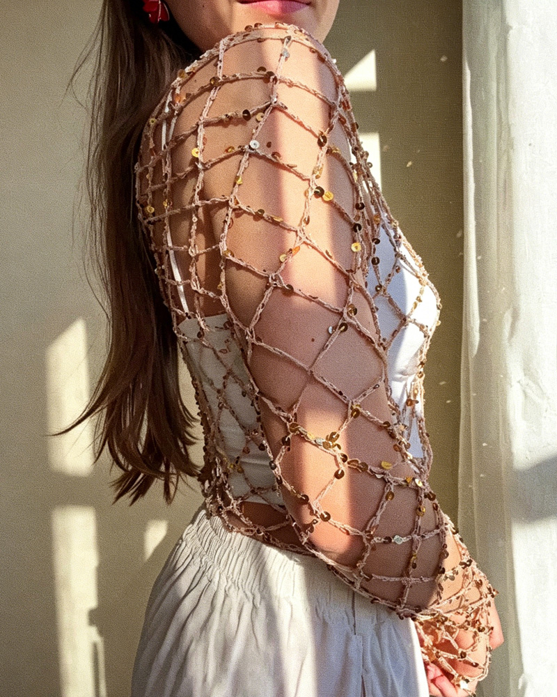Women's Spring and Summer Fashionable and Comfortable Sequin Cover-up