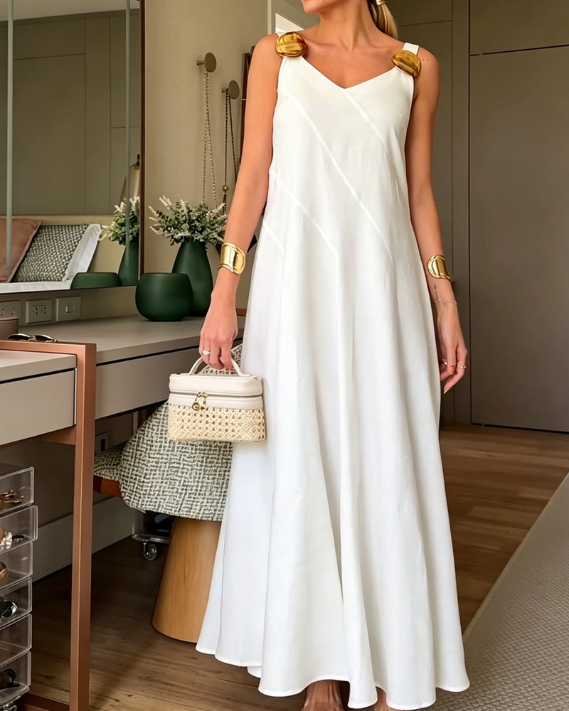 Women's Spring and Summer Fashionable and Comfortable Linen Dress