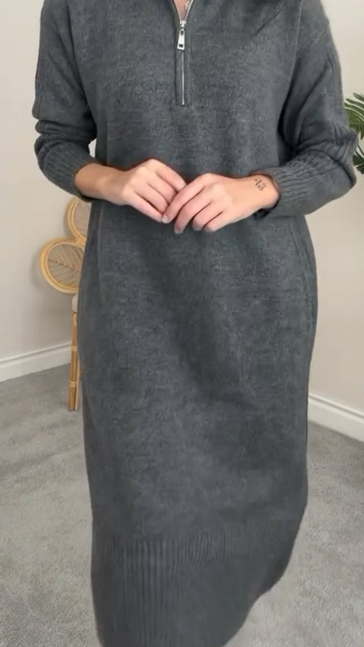 Women's Solid Color Knit Dress