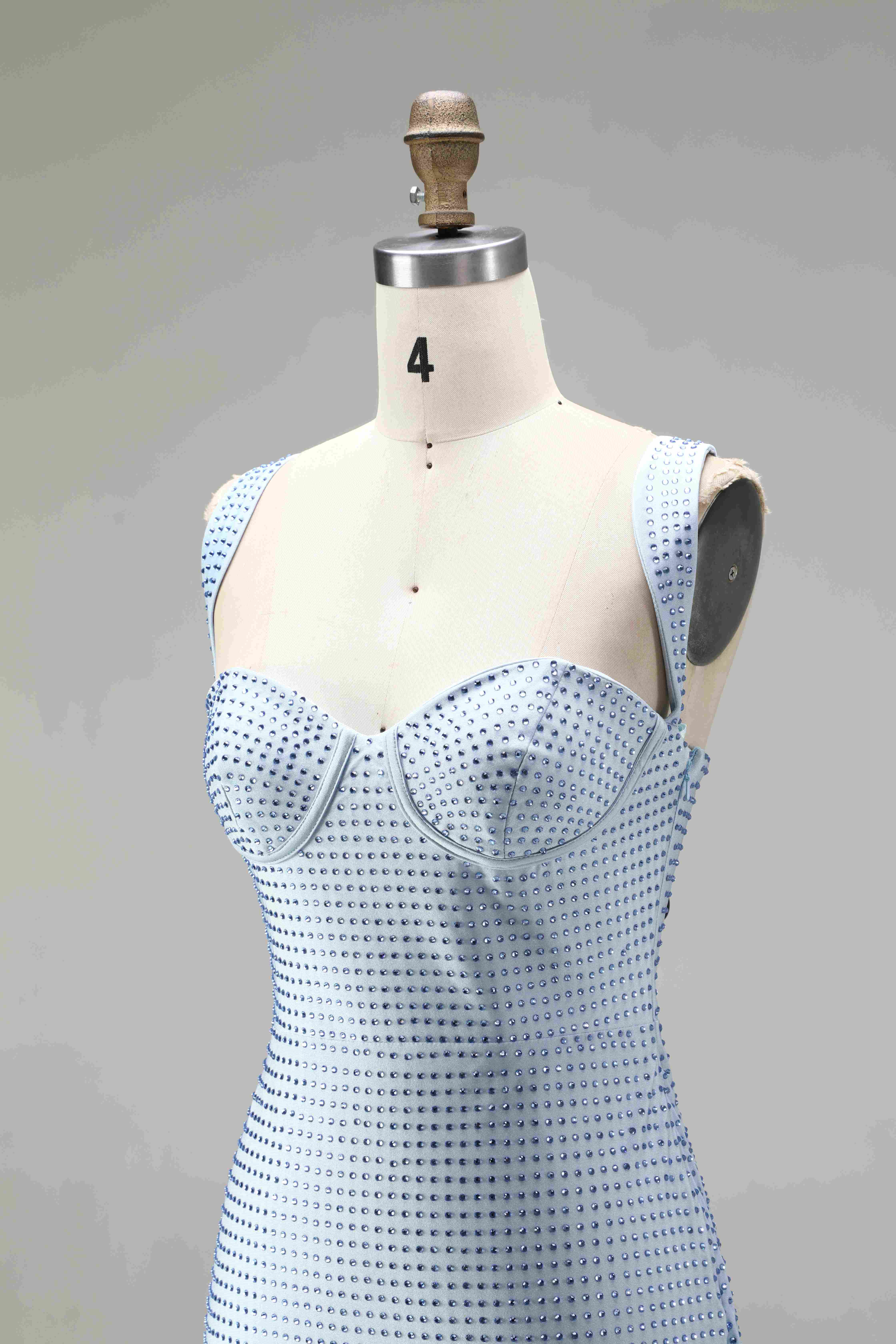 SKU - 608S02LF0033 Blue Thick Straps Short Homecoming Dress