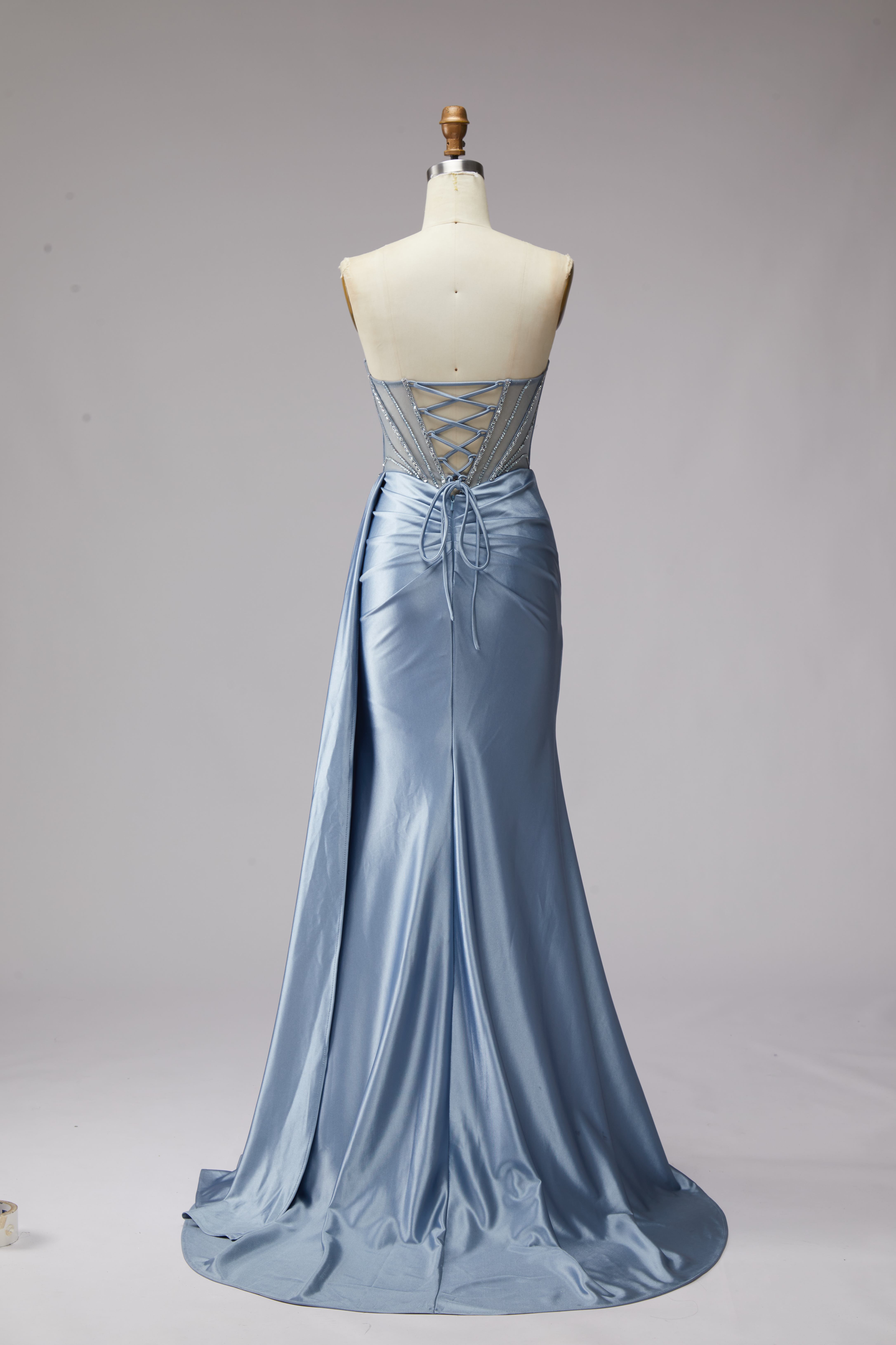 SPU - 608S20LF024 Beaded Corset Slit Evening Collection