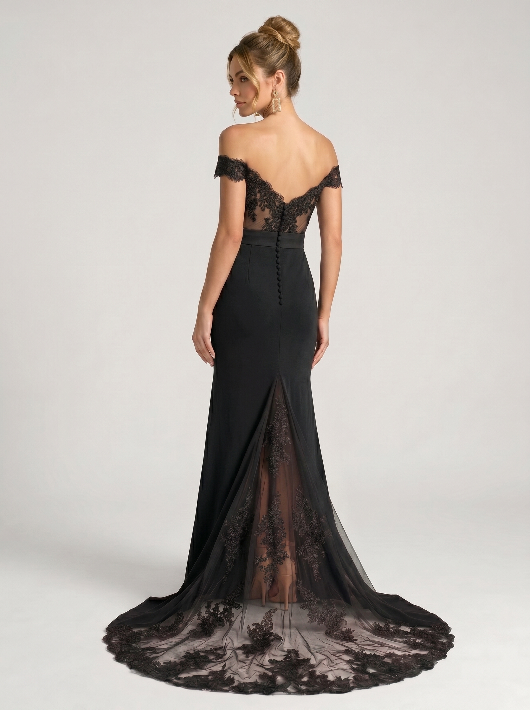 Elegant Off-the-Shoulder Lace Mermaid Maxi Dress - Sweetheart Neckline Formal Evening Gown for Prom, Gala, and Wedding Guest