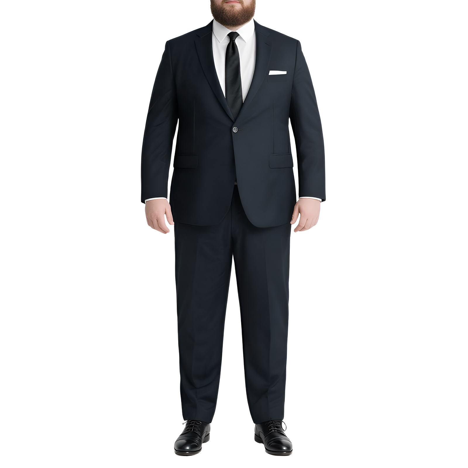 Men's Big & Tall 2-Piece Suit Set - Single Button for Wedding, Business & Formal Occasions