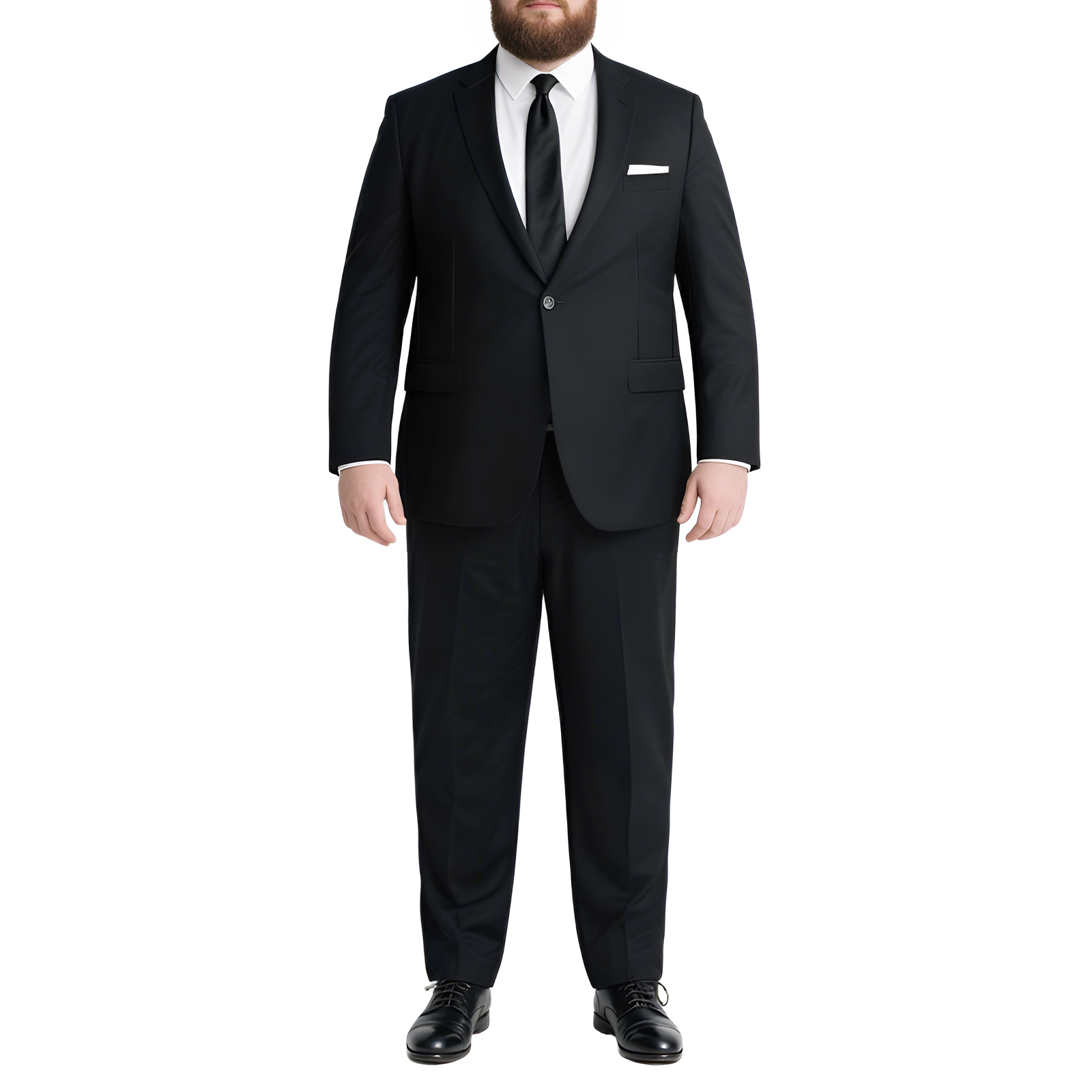 Men's Big & Tall 2-Piece Suit Set - Single Button for Wedding, Business & Formal Occasions