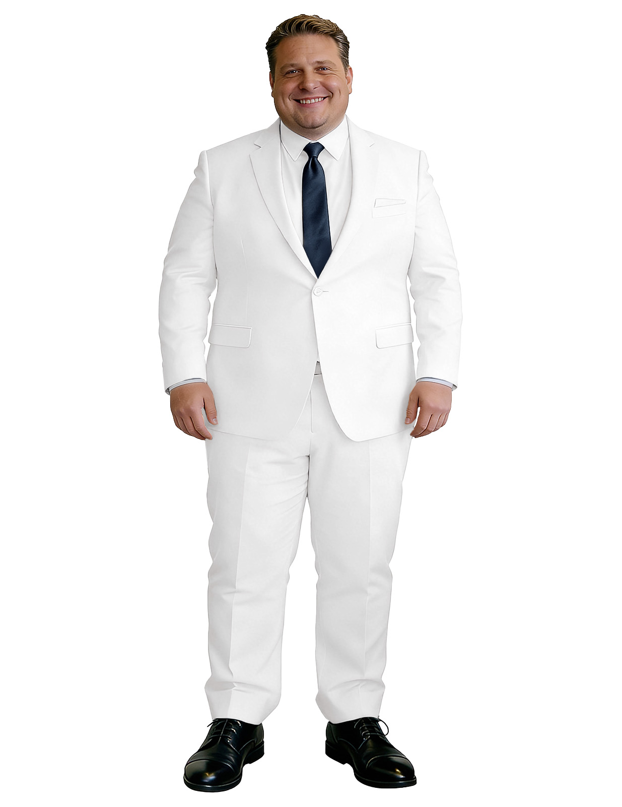 Men's Big & Tall 2-Piece Suit Set - Single Button for Wedding, Business & Formal Occasions