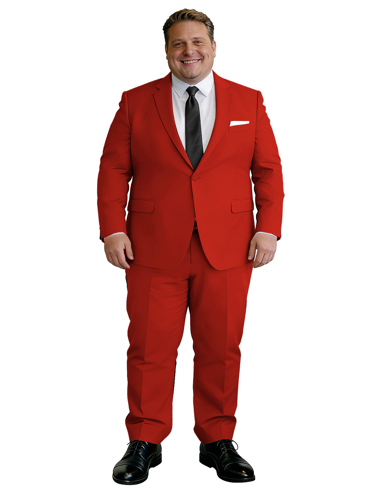 Men's Big & Tall 2-Piece Suit Set - Single Button for Wedding, Business & Formal Occasions