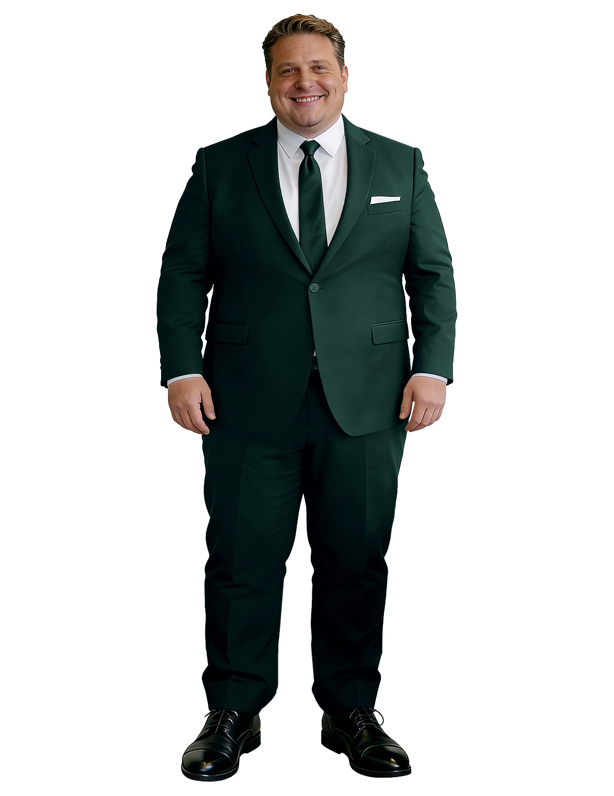 Men's Big & Tall 2-Piece Suit Set - Single Button for Wedding, Business & Formal Occasions