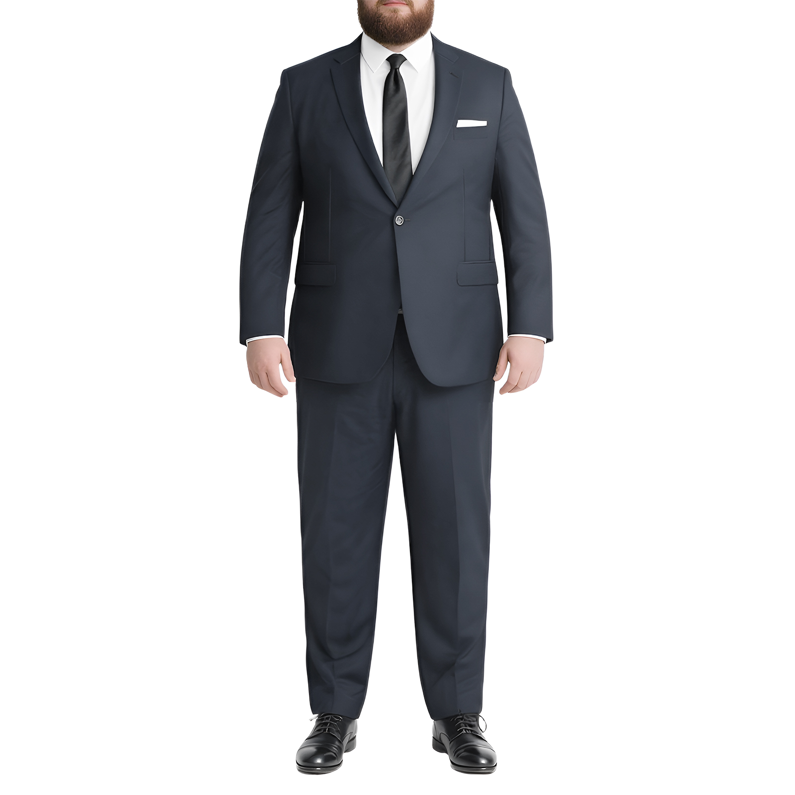 Men's Big & Tall 2-Piece Suit Set - Single Button for Wedding, Business & Formal Occasions