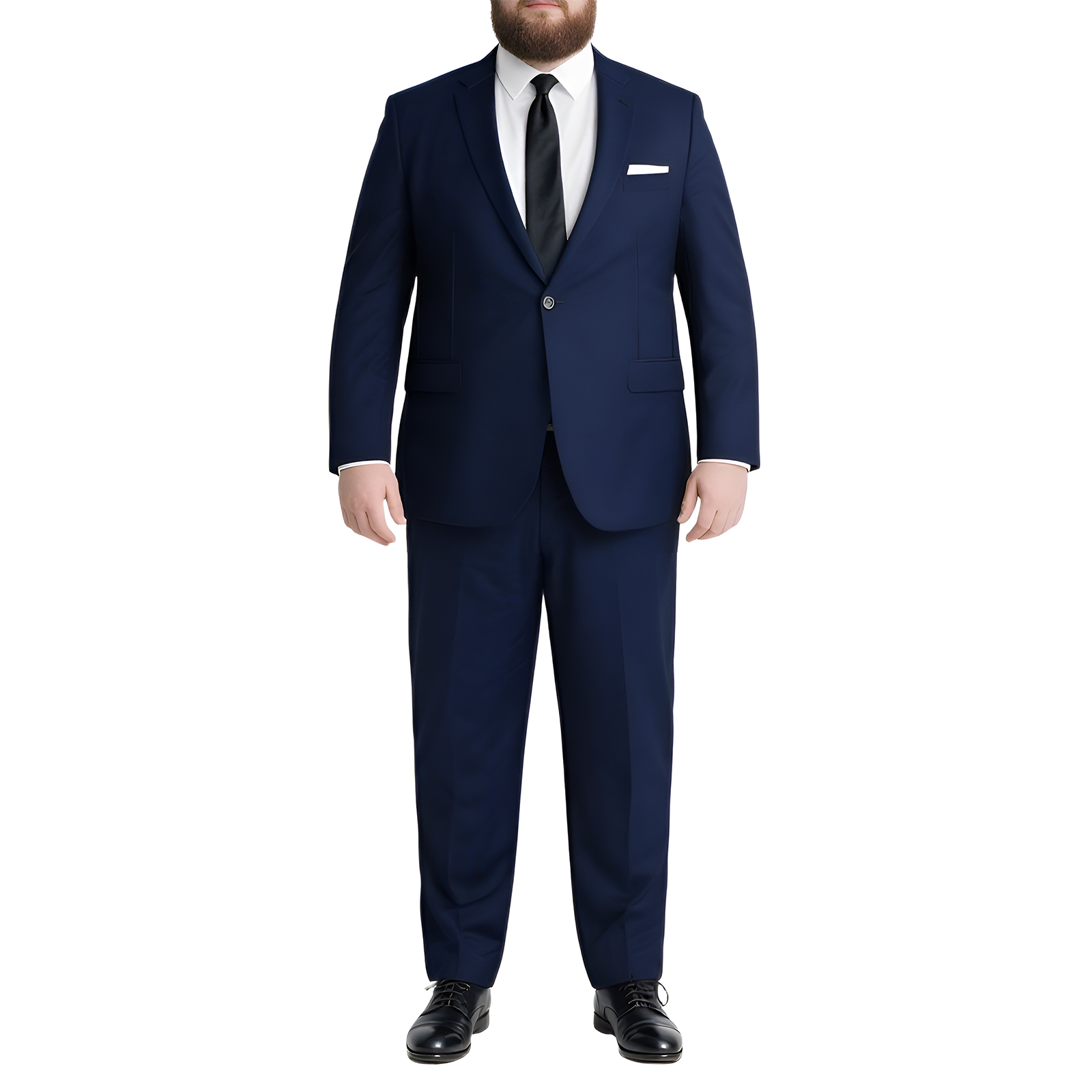 Men's Big & Tall 2-Piece Suit Set - Single Button for Wedding, Business & Formal Occasions