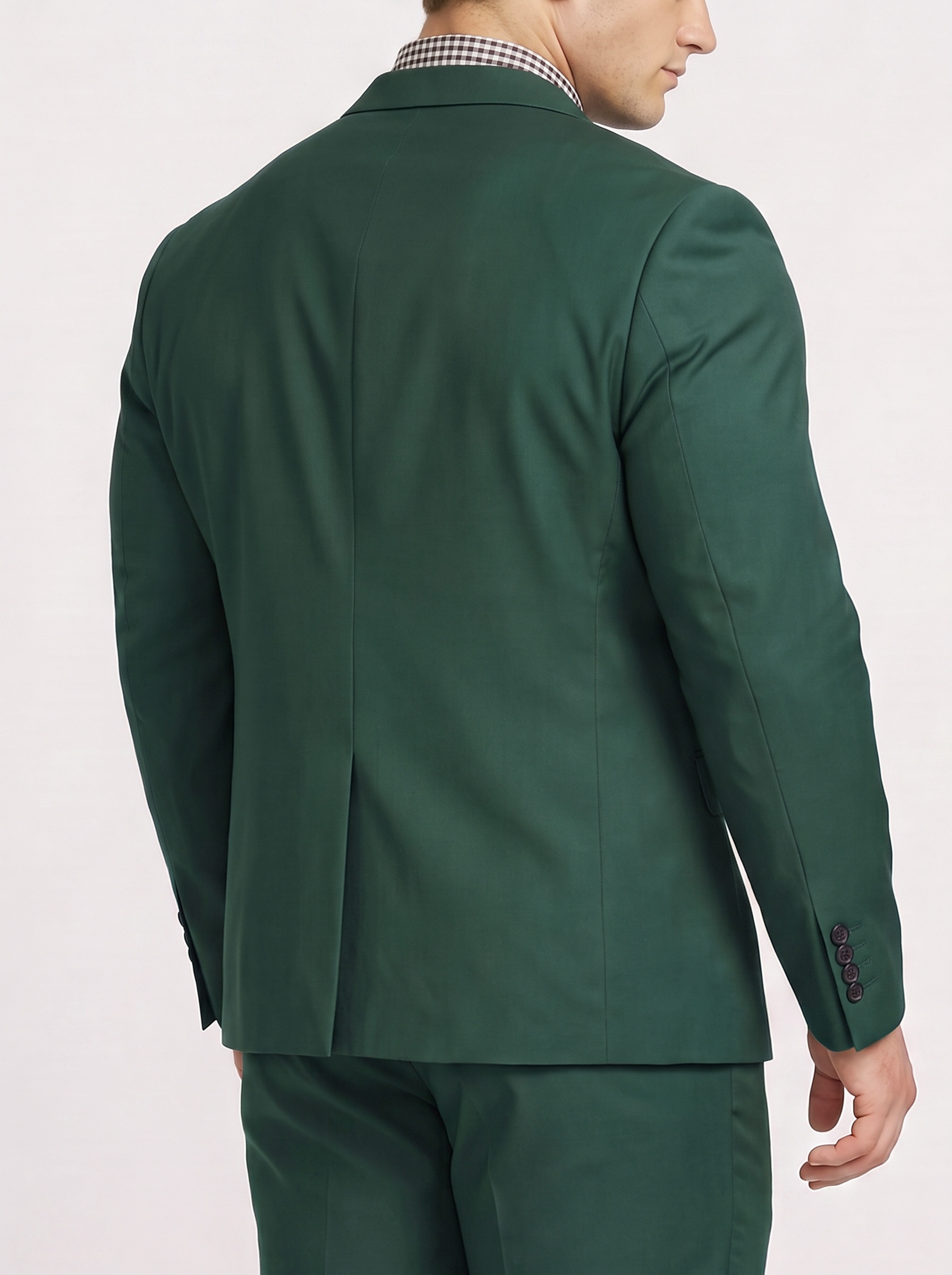 Big and Tall Men's Dark Green Suit Set