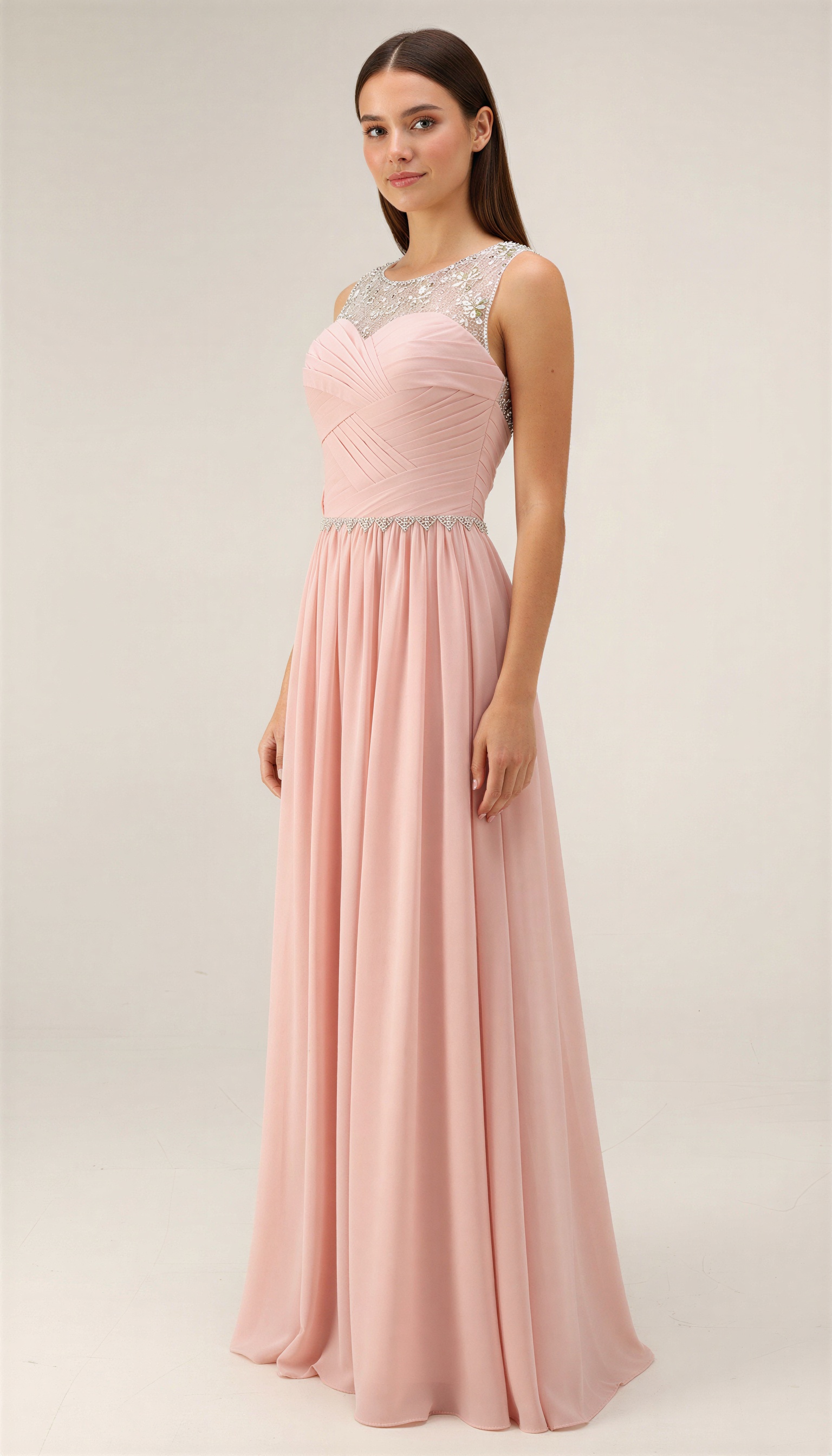 Luxury Sequin Mermaid Evening Dress - Formal Deep V-Neck Prom Gown with Baroque Beaded Embroidery