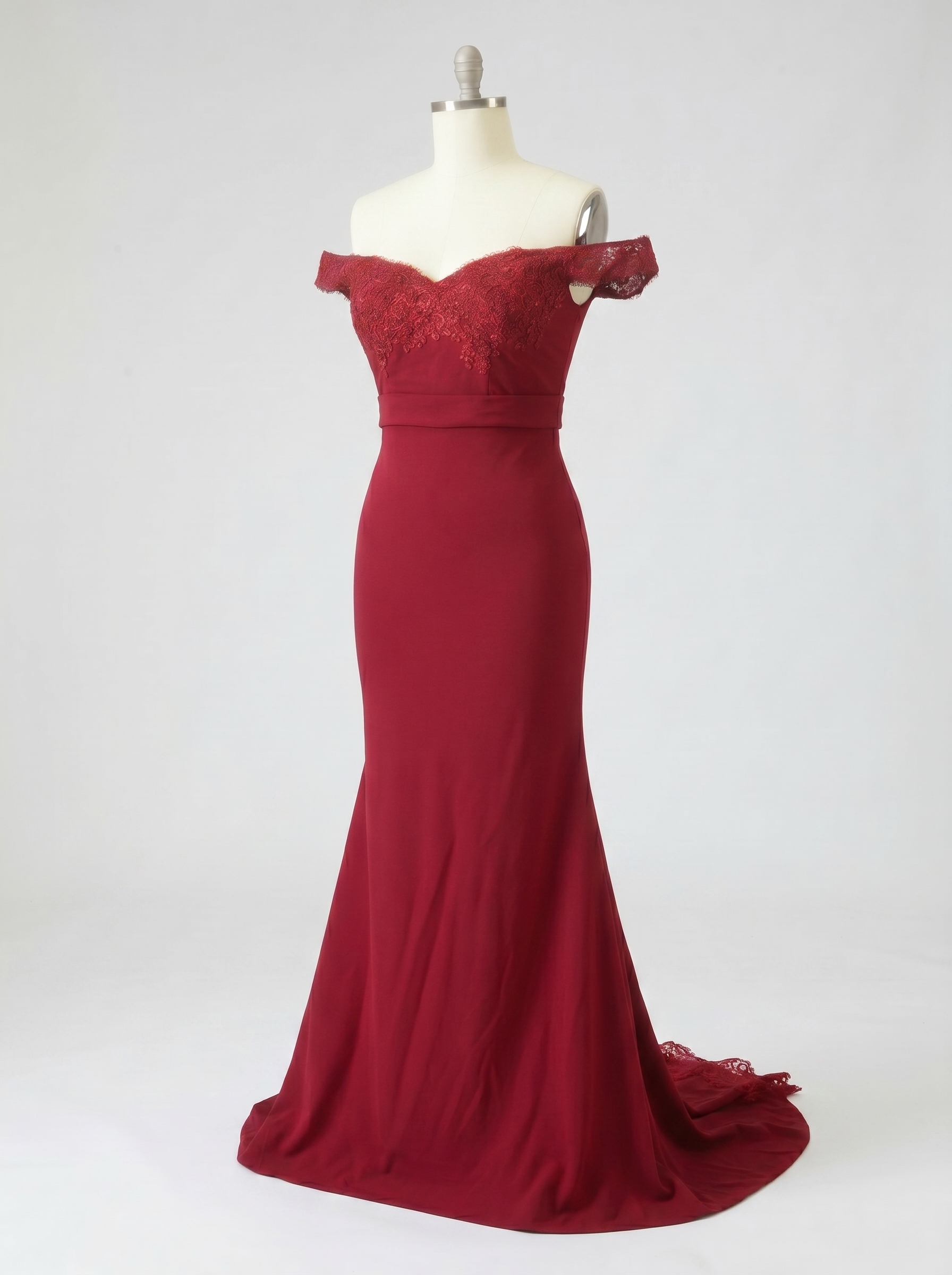 Elegant Off-the-Shoulder Lace Mermaid Maxi Dress - Sweetheart Neckline Formal Evening Gown for Prom, Gala, and Wedding Guest