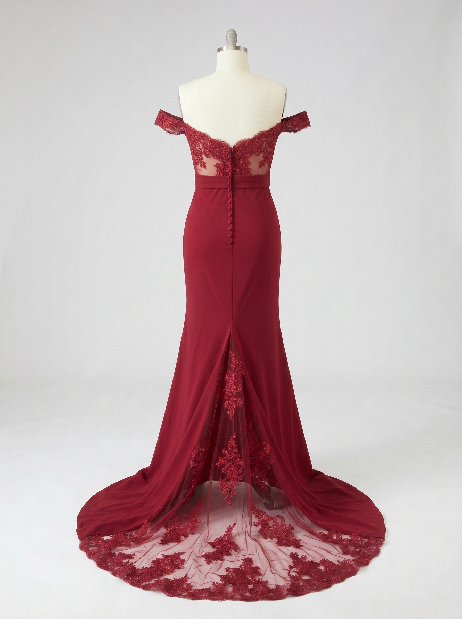 Elegant Off-the-Shoulder Lace Mermaid Maxi Dress - Sweetheart Neckline Formal Evening Gown for Prom, Gala, and Wedding Guest