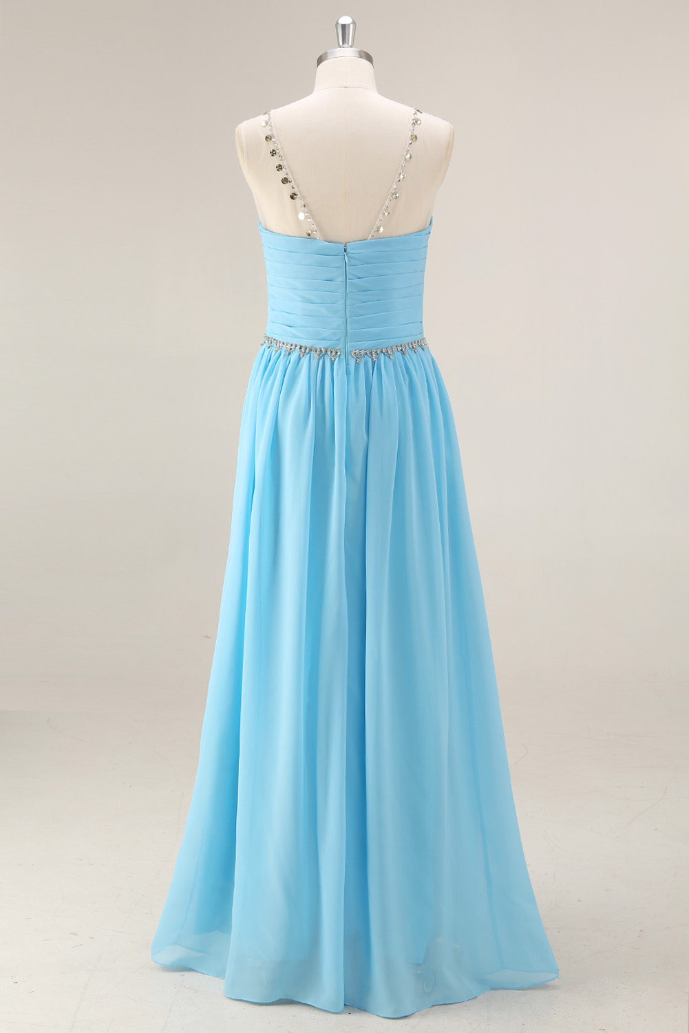 Luxury Sequin Mermaid Evening Dress - Formal Deep V-Neck Prom Gown with Baroque Beaded Embroidery