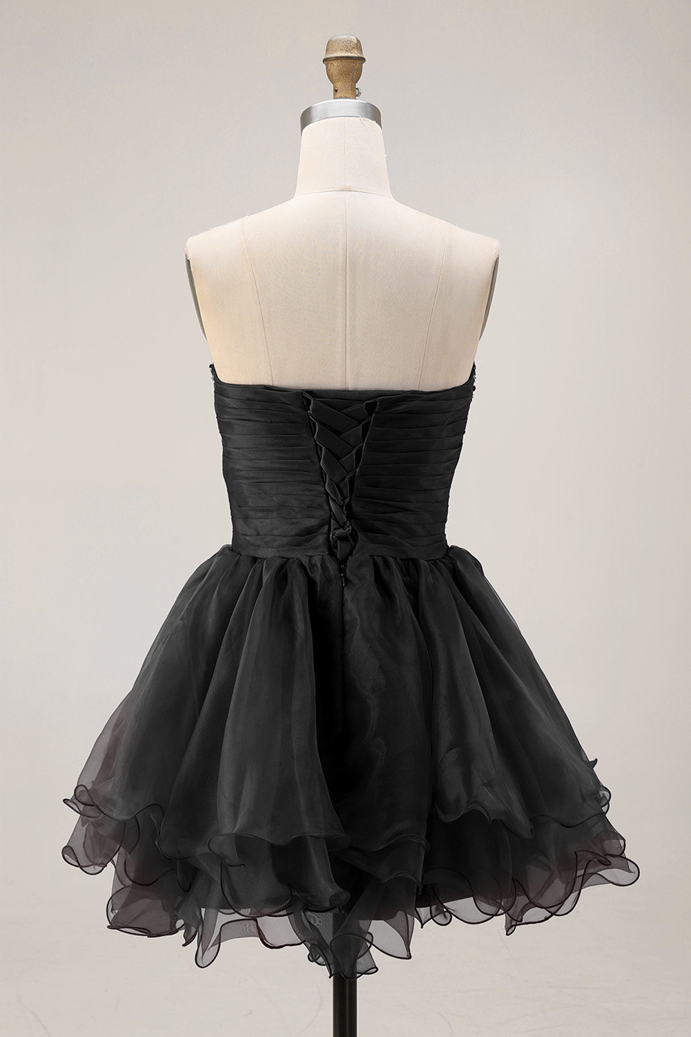 Classic Sequin Homecoming Dress Short - Strapless Sweetheart Prom Gown with Tiered Tulle Skirt