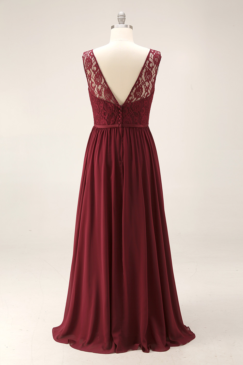 Elegant Lace Evening Dress Long - Illusion Neck Chiffon Prom Gown with Cap Sleeves