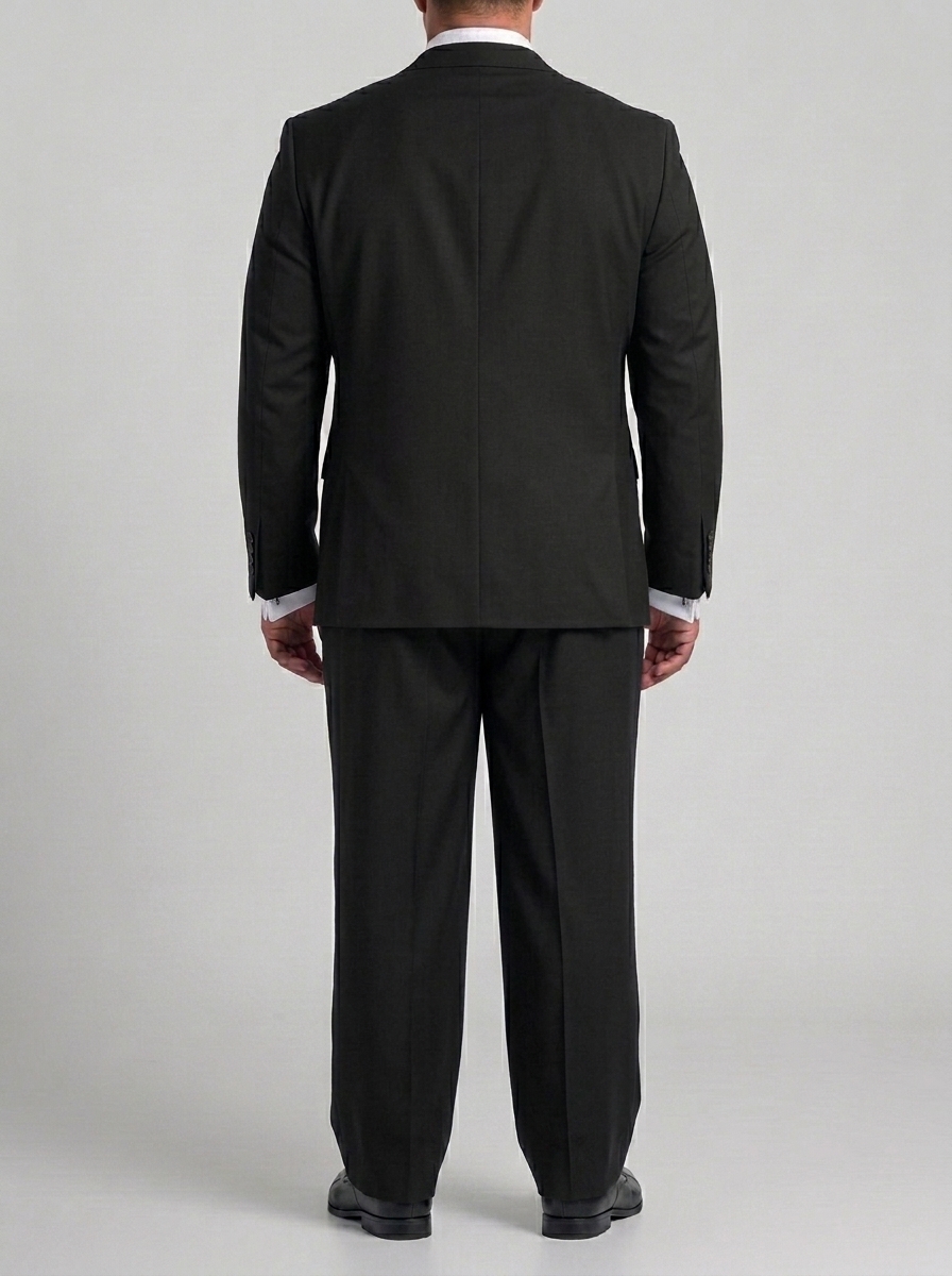 SKU - AR-BT-ST001-2R Men's Black Big & Tall 2-Piece Suit Set
