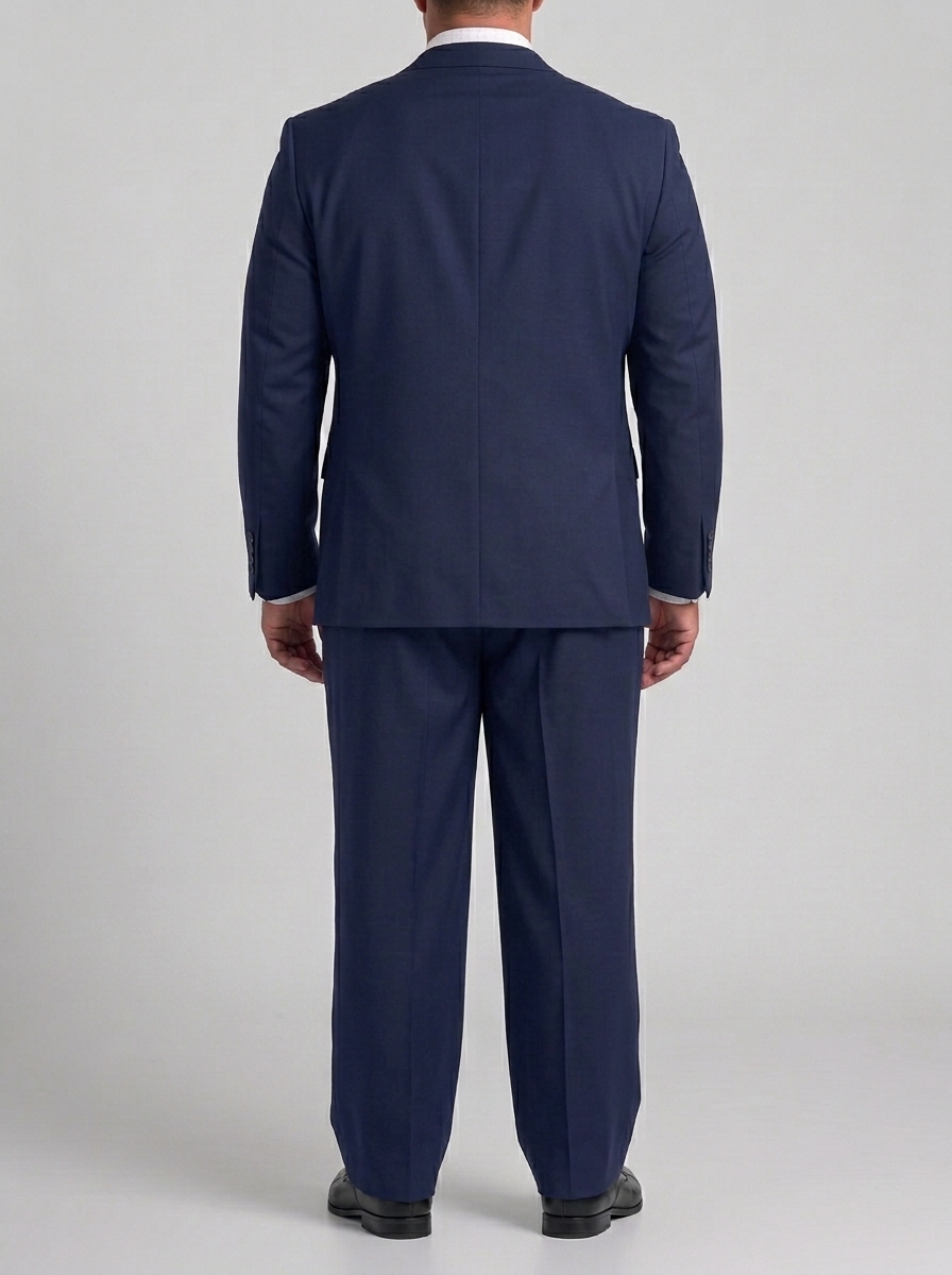 SKU - AR-BT-ST001-2R Men's Navy blue Big & Tall 2-Piece Suit Set 