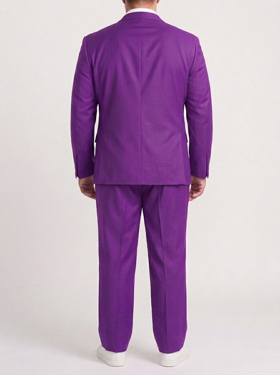 SKU - AR-BT-ST001-2R Men's Violet Big & Tall 2-Piece Suit Set 