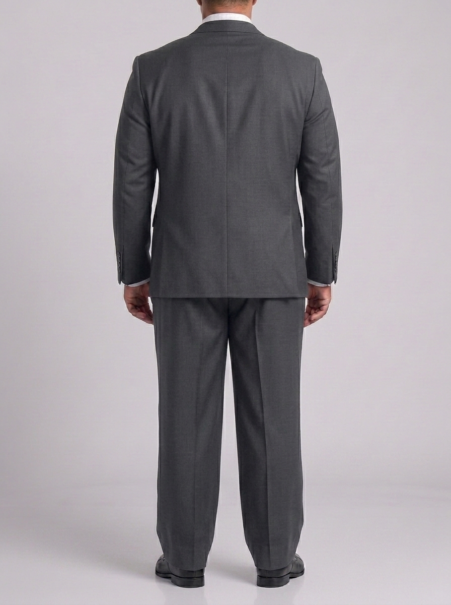 SKU - AR-BT-ST001-2R Men's Grey Big & Tall 2-Piece Suit Set 