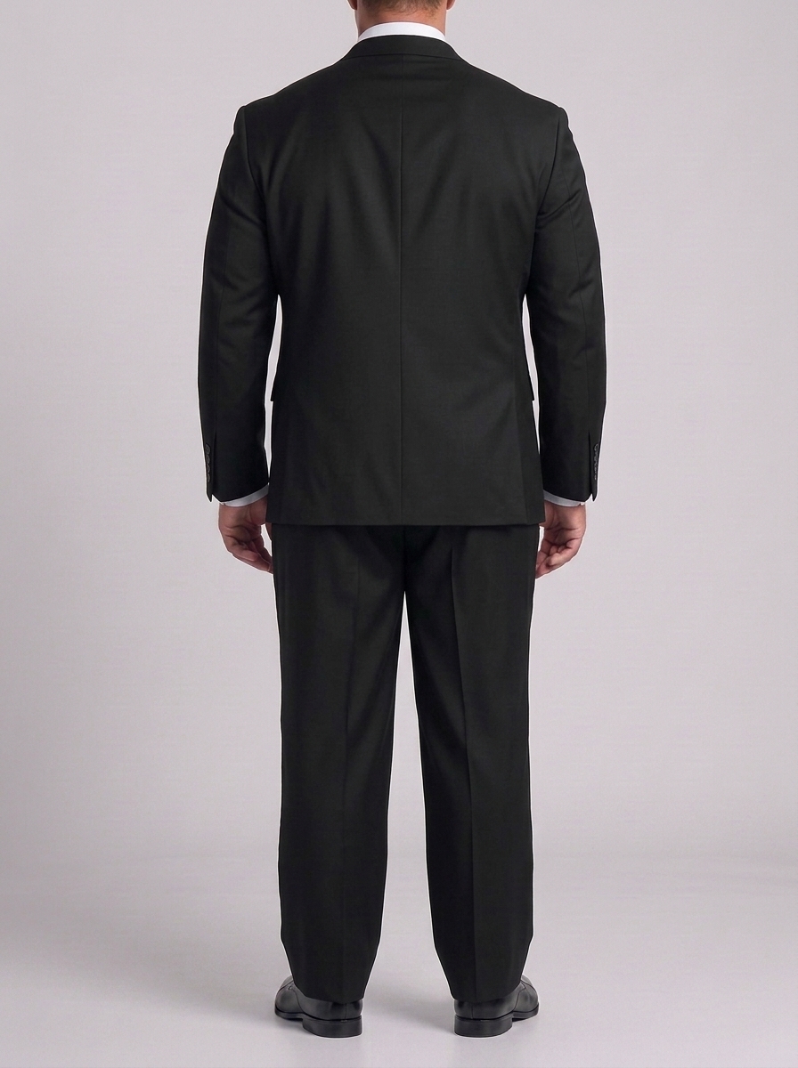 SKU - AR-BT-ST001-2R Men's Charcoal black Big & Tall 2-Piece Suit Set