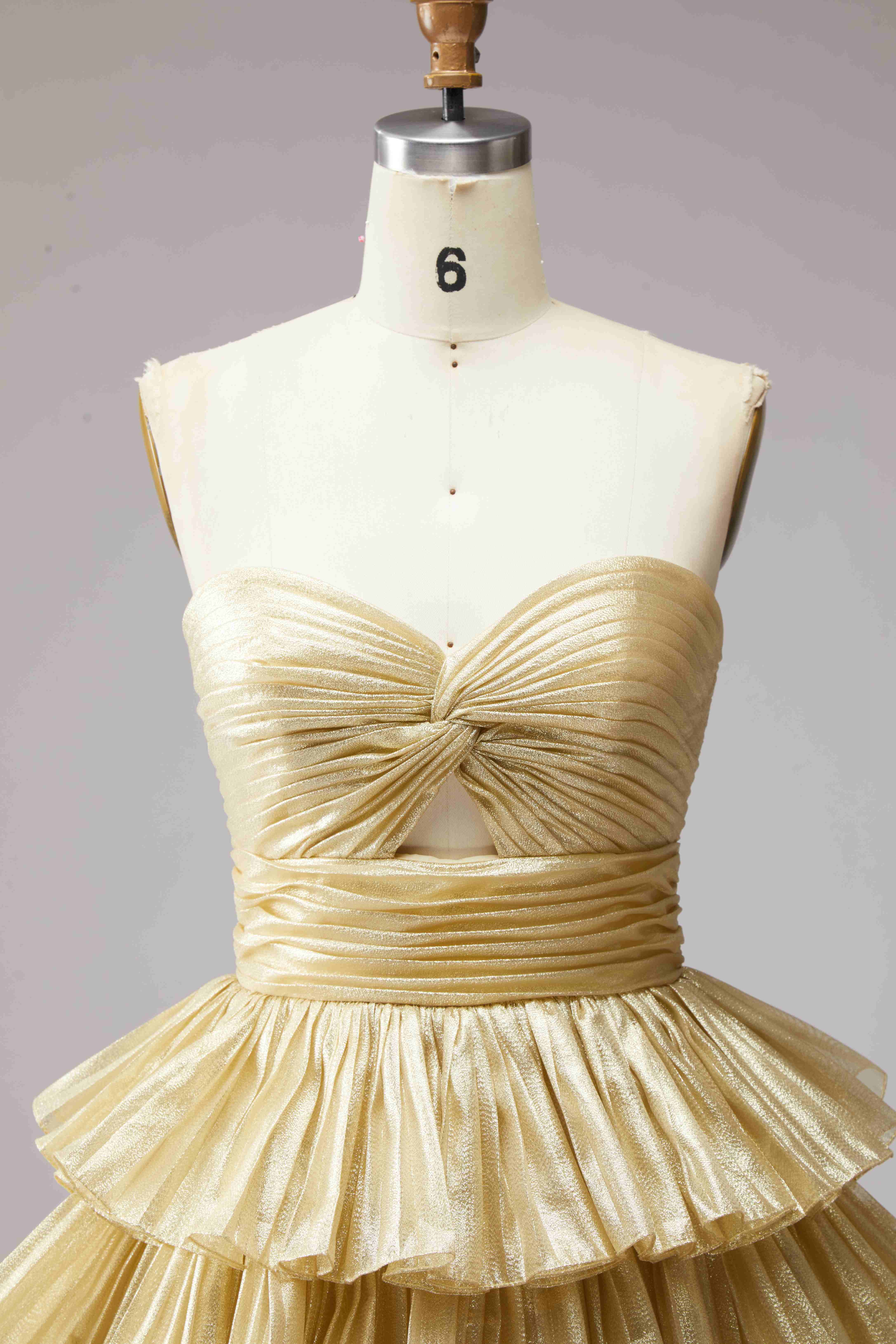 SPU - 608S40LF001 Tiered High‑Low Evening Gown