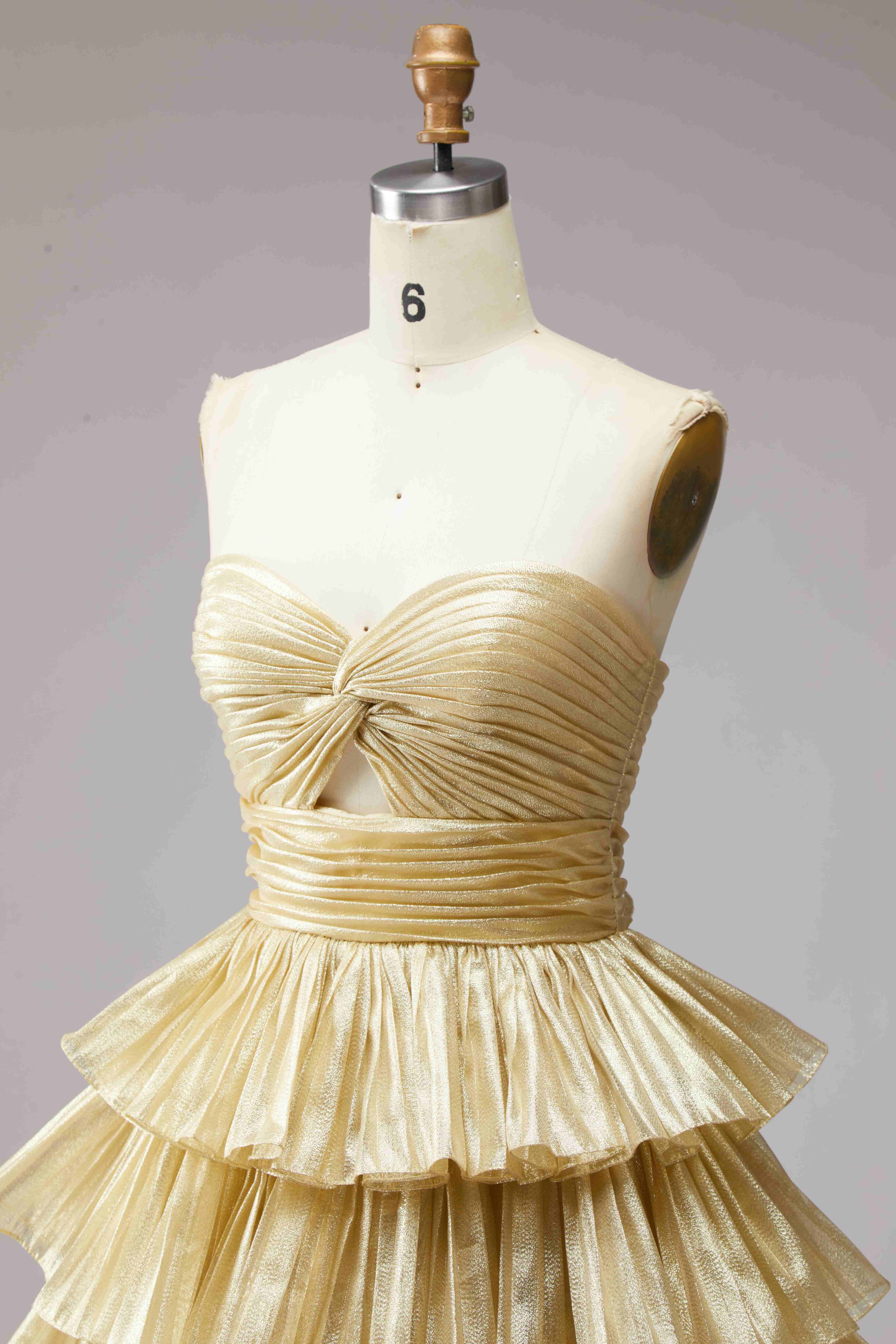 SPU - 608S40LF001 Tiered High‑Low Evening Gown