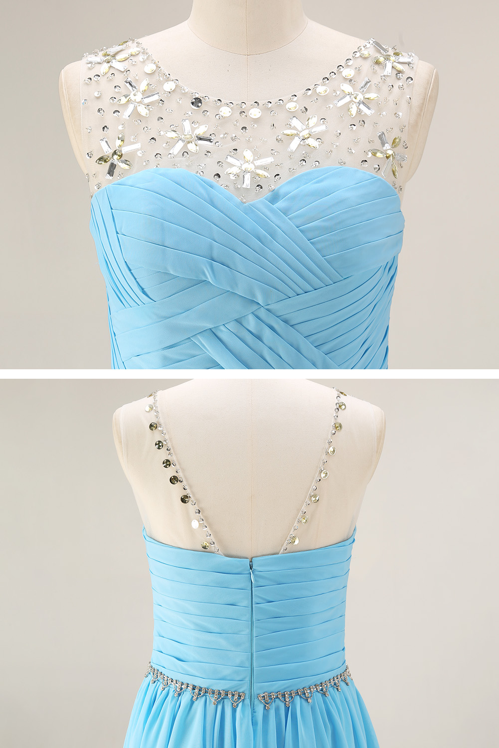 Luxury Sequin Mermaid Evening Dress - Formal Deep V-Neck Prom Gown with Baroque Beaded Embroidery