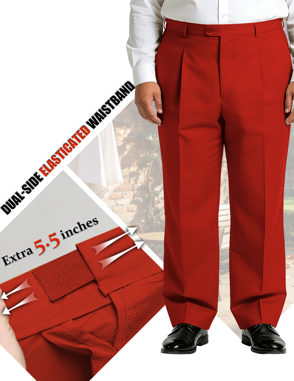 Men's Big & Tall 2-Piece Suit Set - Single Button for Wedding, Business & Formal Occasions