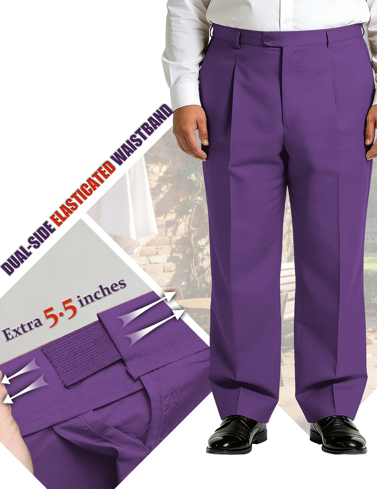 Men's Big & Tall 2-Piece Suit Set - Single Button for Wedding, Business & Formal Occasions