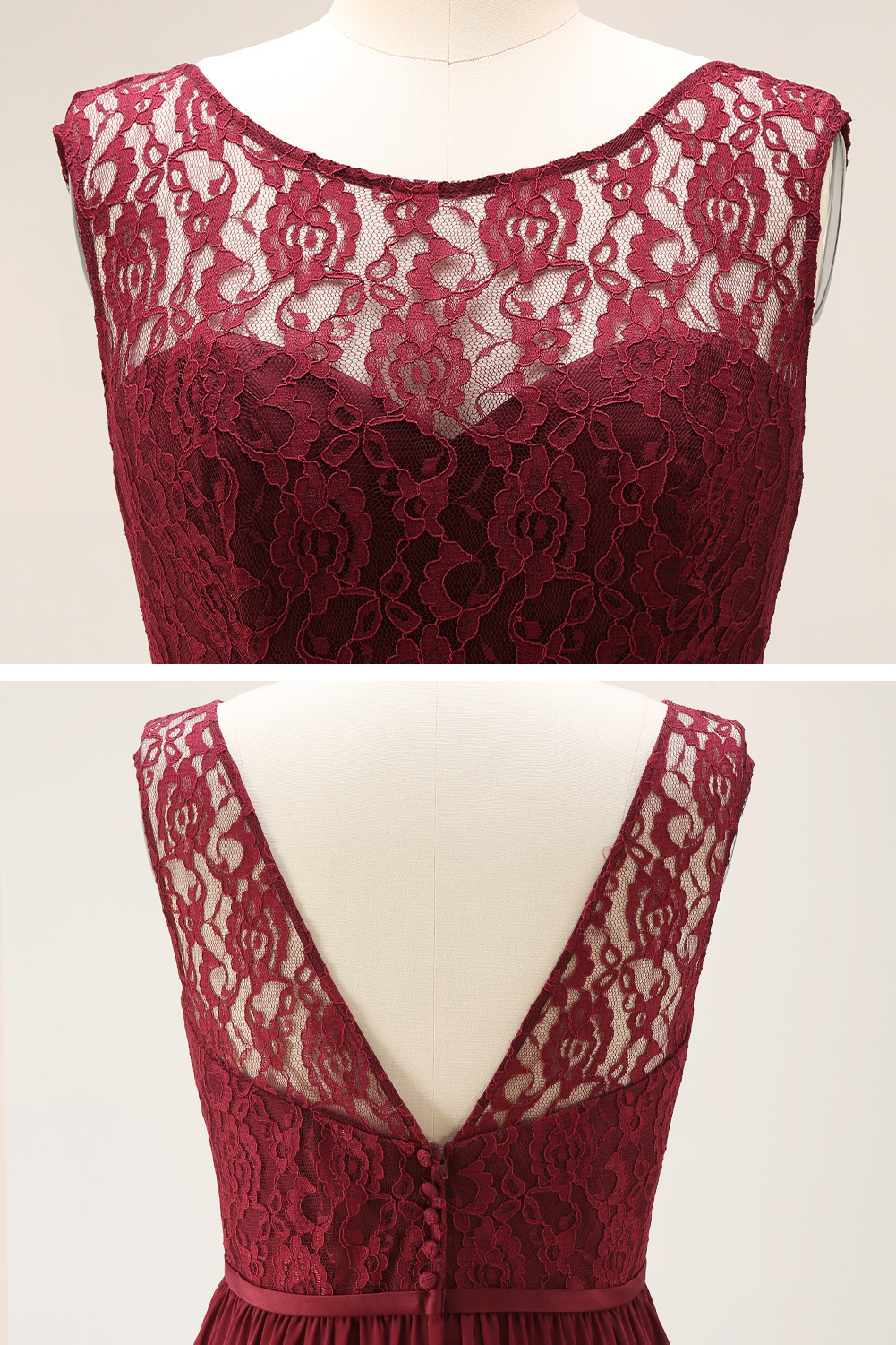 Elegant Lace Evening Dress Long - Illusion Neck Chiffon Prom Gown with Cap Sleeves