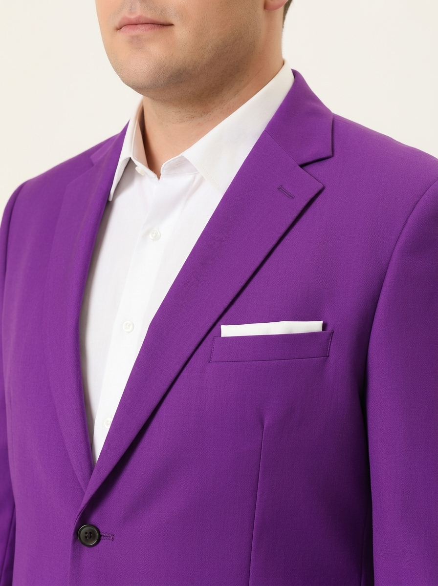 SKU - AR-BT-ST001-2R Men's Violet Big & Tall 2-Piece Suit Set 