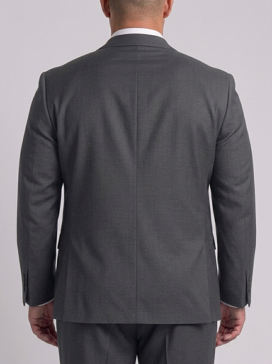 SKU - AR-BT-ST001-2R Men's Grey Big & Tall 2-Piece Suit Set 