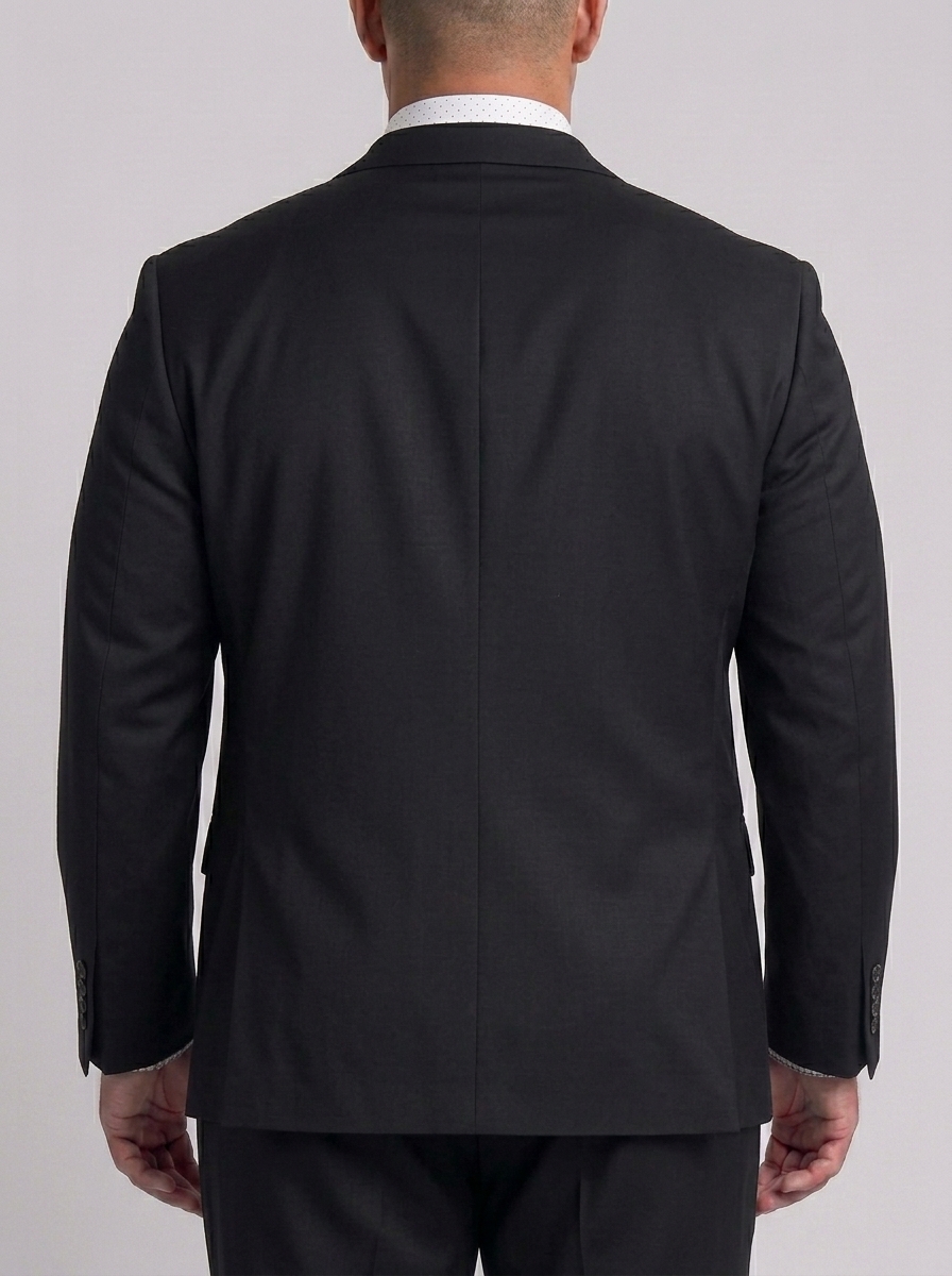 SKU - AR-BT-ST001-2R Men's Charcoal black Big & Tall 2-Piece Suit Set