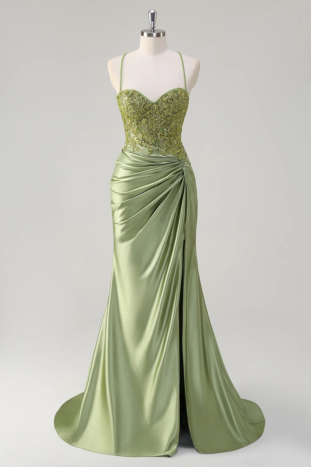 SKU - 409D06LF001 Sparkly Corset Long Prom Dress