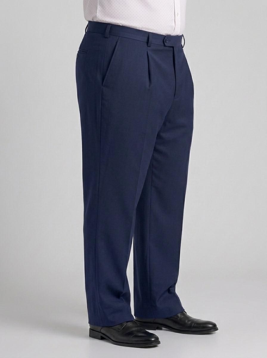 SKU - AR-BT-ST001-2R Men's Navy blue Big & Tall 2-Piece Suit Set 