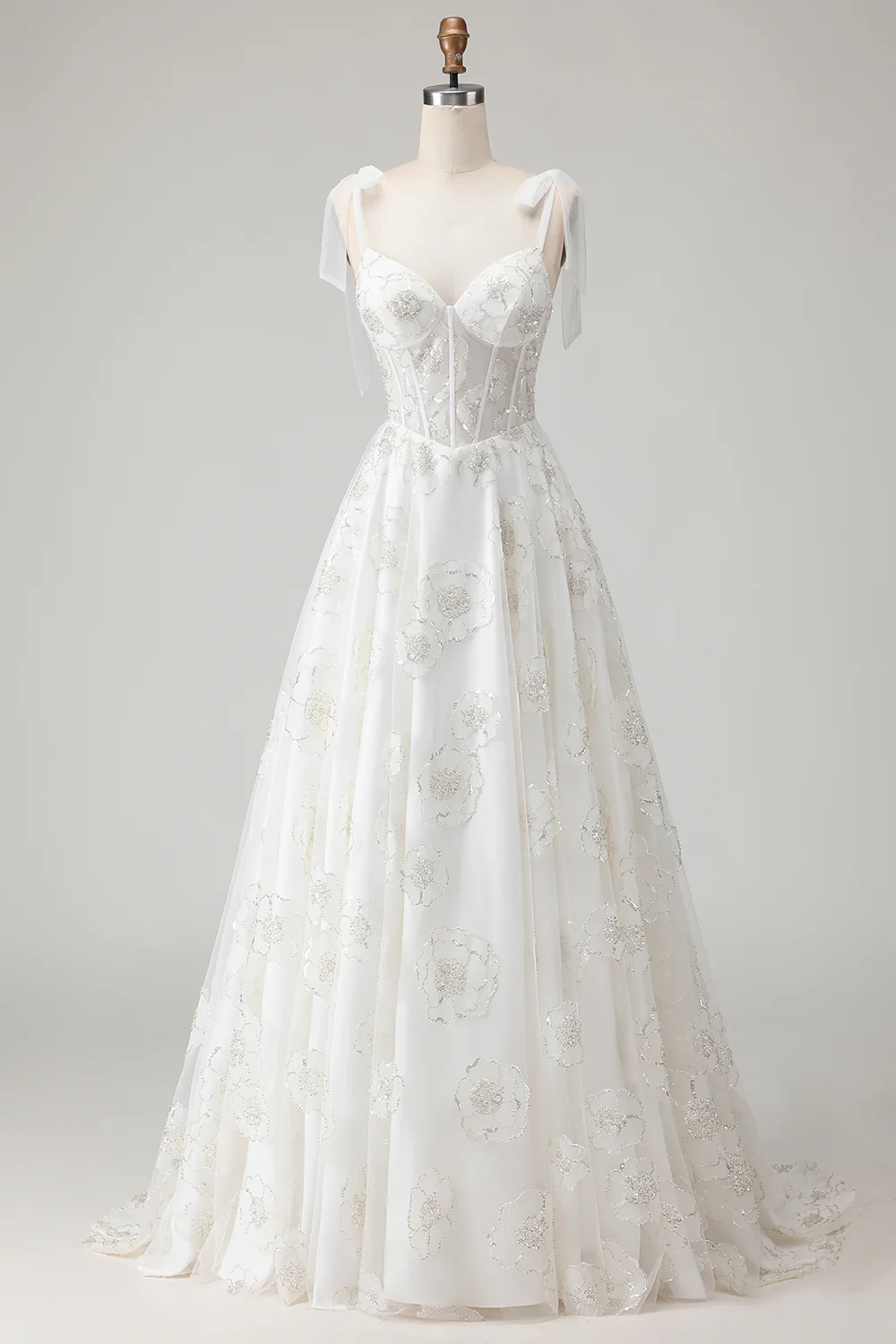 SKU - 508D02LFP0052 Tulle Corset A-Line Long Wedding Dress