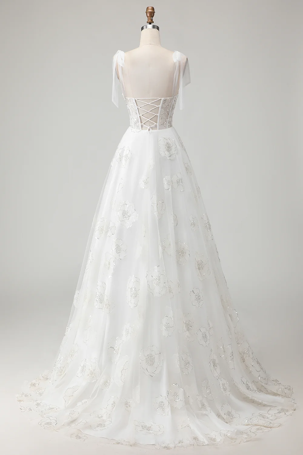 SKU - 508D02LFP0052 Tulle Corset A-Line Long Wedding Dress