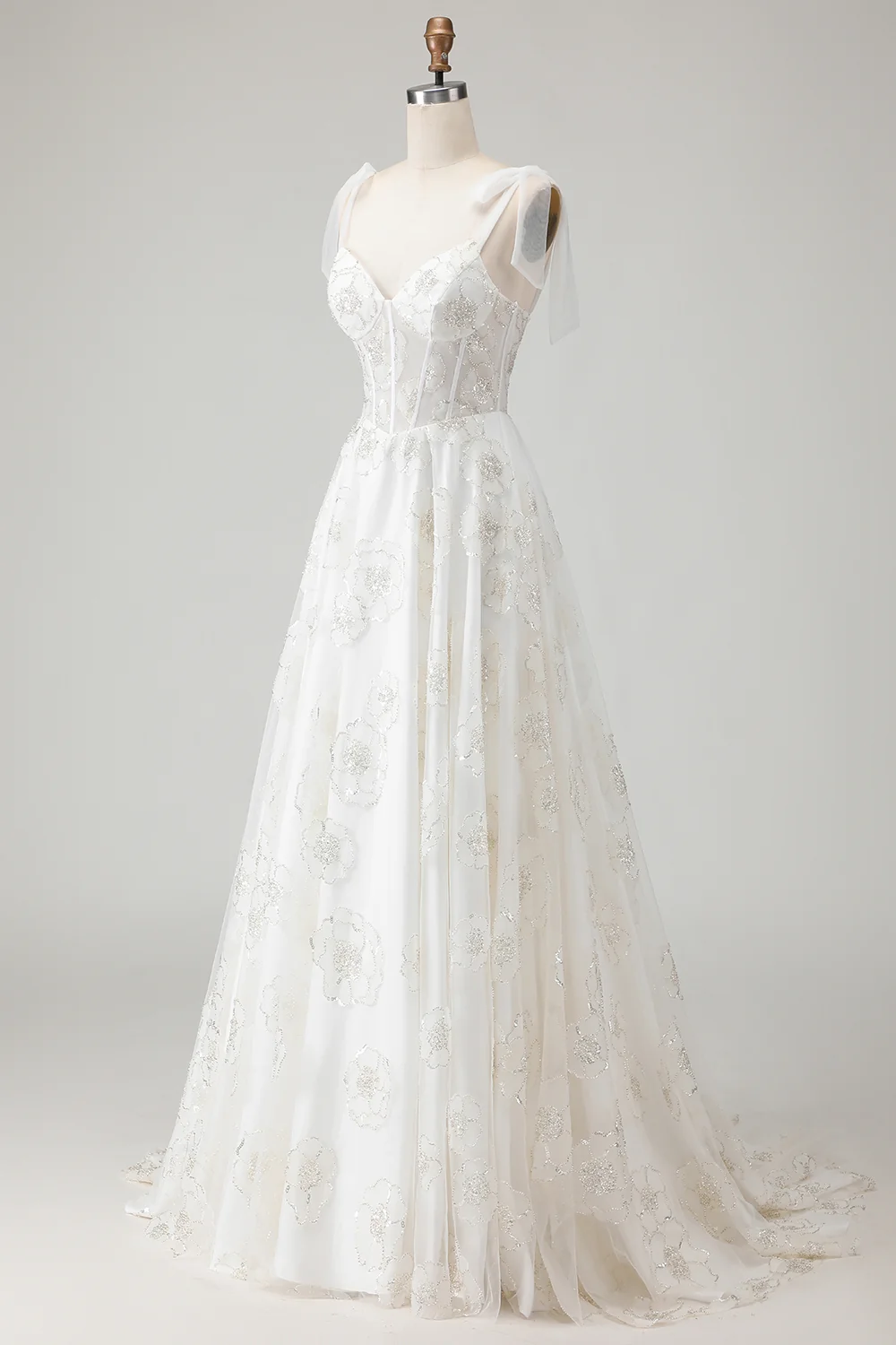 SKU - 508D02LFP0052 Tulle Corset A-Line Long Wedding Dress