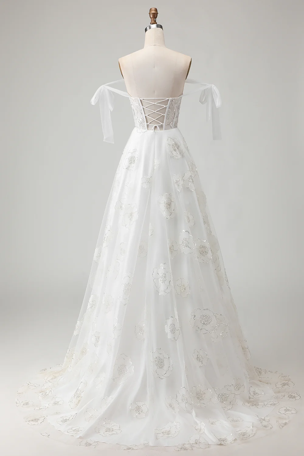 SKU - 508D02LFP0052 Tulle Corset A-Line Long Wedding Dress