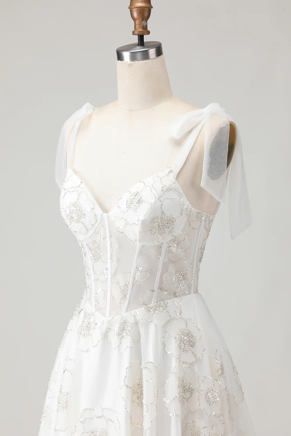 SKU - 508D02LFP0052 Tulle Corset A-Line Long Wedding Dress