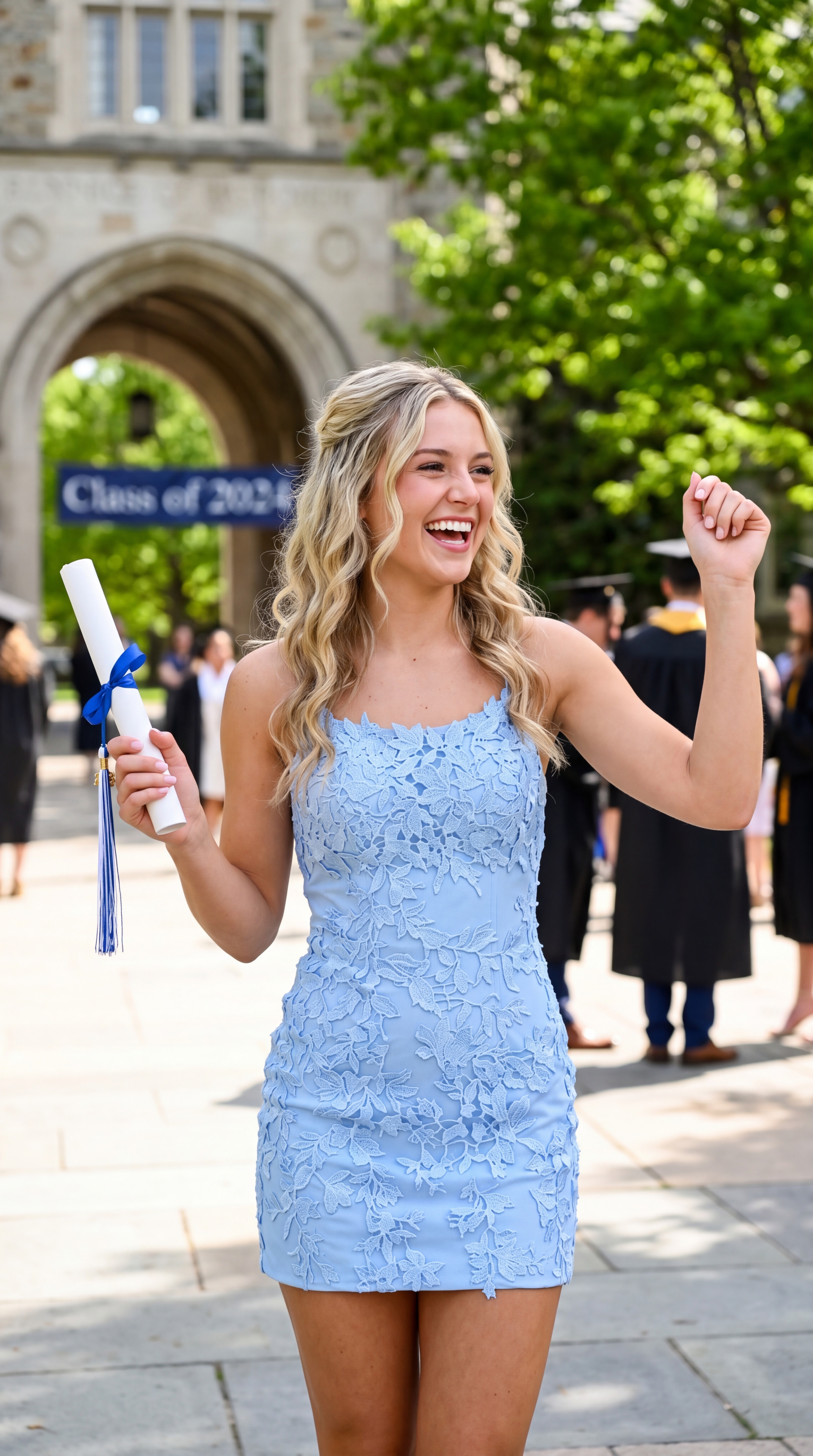Dusty Blue Lace  Appliqué  Crisscross Backless Homecoming Dress | Bodycon Short Sparkly Mini Party & Graduation Dress