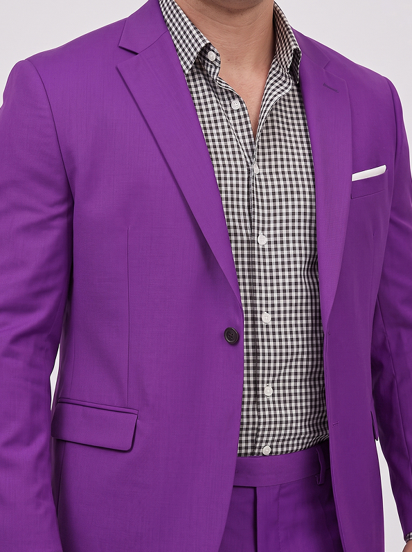 Big and Tall Men's Violet Suit Set