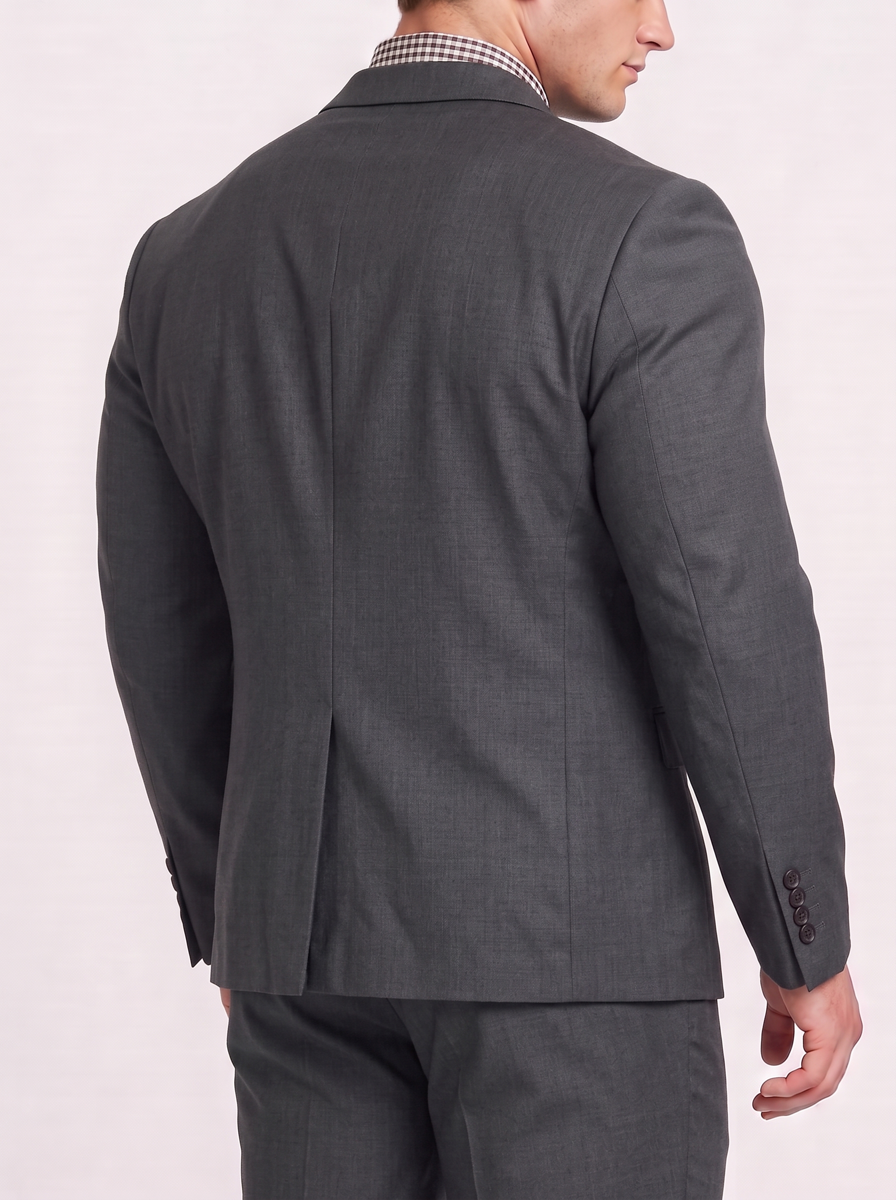 Big and Tall Men's Grey Suit Set